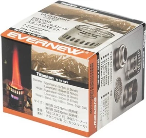 JAPÓN Evernew EBY255 Titanio Peso Ligero Estufa Soporte DX Set Campamento - Imagen 1 de 5