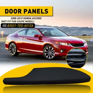 Fit For Honda 08-12 Accord Coupe Right Door Side Armrest Panel Leather Black - Picture 1 of 7