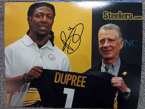 Bourgeon De Dupree Débutant Pittsburgh Steelers Dédicacé Signé 8x10 Photo Avec / - Picture 1 of 1