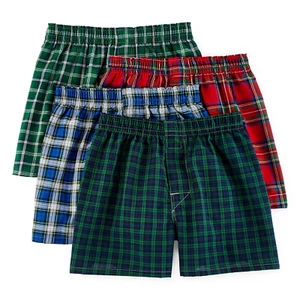 Paquete de 4 boxers Hanes Ultimate tartán surtidos medianos 10-12 para niños - Imagen 1 de 6