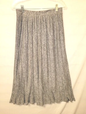 Pleione Womens Midi Skirt M Multi-Gray Elastic Waist Pull-On Ribbed Knit  - Image 1 of 4