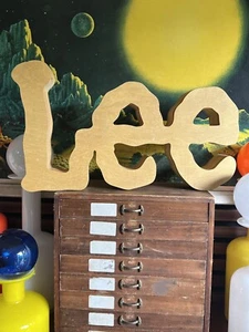Retro 1980s 90s LEE JEANS Shop Display Sign Large Free Standing Man Cave Vintage - Picture 1 of 9