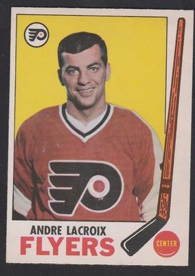 1969-70  OPC O PEE CHEE  # 98  ANDRE LACROIX  EX-MT  W/STAMP    M1066 - Image 1 of 2