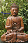 -Grosser Holzbuddha  Buddha Statue,ca. 50 cm Hartholz Buddha  Vitarka Mudra