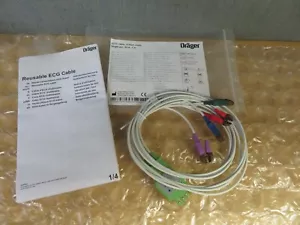 Drager MP03408-04 ECG 4 cables pecho pin único AHA 1m #16667 - Imagen 1 de 4