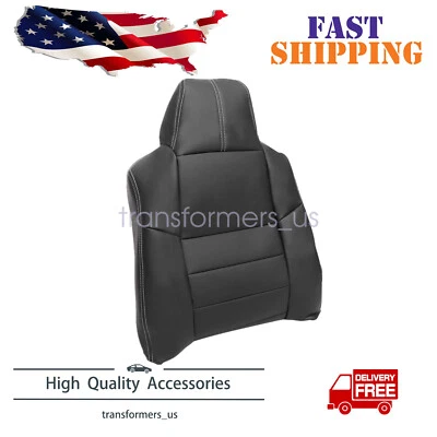 For 2008-2010 Ford F250 F350 F450 Super Duty Lariat Driver Top Seat Cover Black - Image 1 of 4