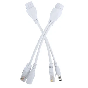 POE Adapter Cable Non-Standard Waterproof Injector Splitter DC 12V White - Picture 1 of 9