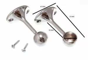 Asciugamano Asta Binario Presa Staffa di Supporto 19mm CP & Viti Quantità Set Di - Foto 1 di 1