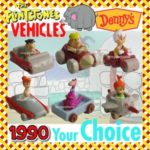 Denny's 1990 FLINTSTONES FAHRZEUGE prähistorische STEINZEIT Cartoon IHRE Spielzeug WAHL - Bild 1 von 18