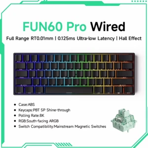 Monsgeek FUN60 PRO & MAX HE Clavier Mécanique Commutateur Magnétique 60% Clavier - Photo 1/16