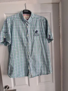 JACK & JONES GREEN SHORT SLEEVE SHIRT SIZE XL VGC - Picture 1 of 10