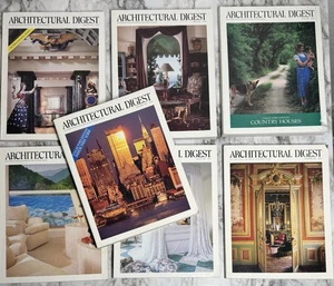 VTG 1988 Architectural Digest Magazines Interior Design Ads LOT 7 Collectors Ed - Picture 1 of 17
