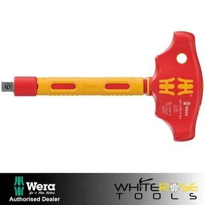 Wera VDE Insulated T-Handle Ratchet Screwdriver 3/8" Drive Sockets 410 I VDE B - Image 1 of 4