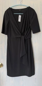 NWT Ann Taylor LOFT Black Short Sleeve Shirtdress Shirt Dress Small - Picture 1 of 6
