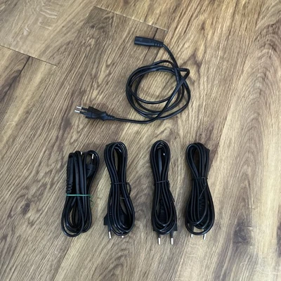 5x  1.5M Long Euro EU European Plug Figure of 8 2 Pin AC Mains Power Cable Lead - Image 1 of 4