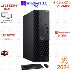 Dell OptiPlex 3070 PC Core i5 9th Gen 16GB RAM 1TB NVME SSD Win11Pro Office 2024 - Picture 1 of 2