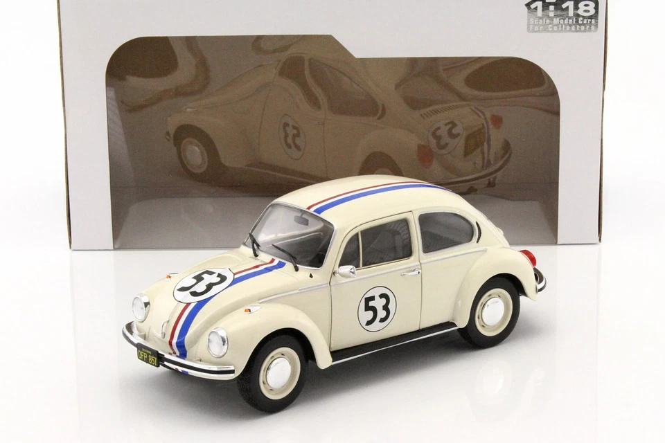 Volkswagen VW K�fer #53 Herbie creme wei� 1:18 Solido - Bild 1 von 1