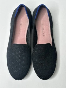 Rothy's Shimmer Loafer Women’s Size 8.5 Black Pink Round Toe Flats Slip On Rare - Picture 1 of 14