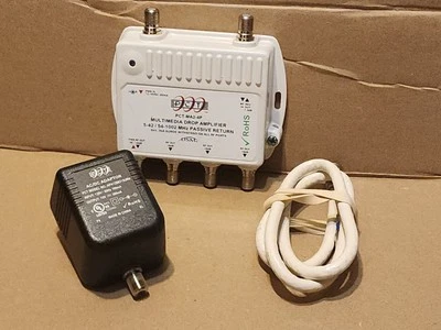 PCT-MA2-4P Coax Multimedia Drop Amplifier, 4 Port, 8 dB w/ AC Power Adapter - Image 1 of 4