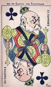 König Edward VII Edouard VII Spielkartenstil Postkarte - Bild 1 von 2