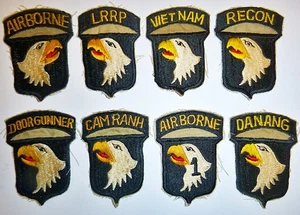 Rare Lot x 8 Original Patch - 101st Airborne Division - MACV - Vietnam War, D.51 - Picture 1 of 10
