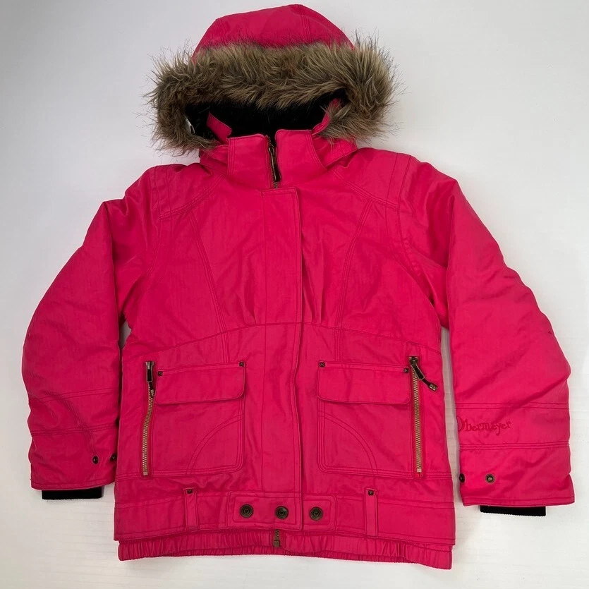 Chaqueta Obermeyer Niña 12 Junior Bombdiggity Rosa Cremallera Completa Capucha Nieve Esquí Núcleo No Foto 1 de 4