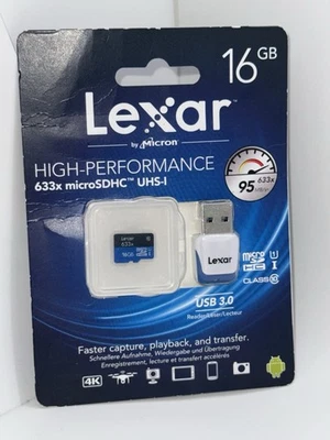 Lexar 16GB SD / SDHC Multi Use Memory Card NEW - Image 1 of 3