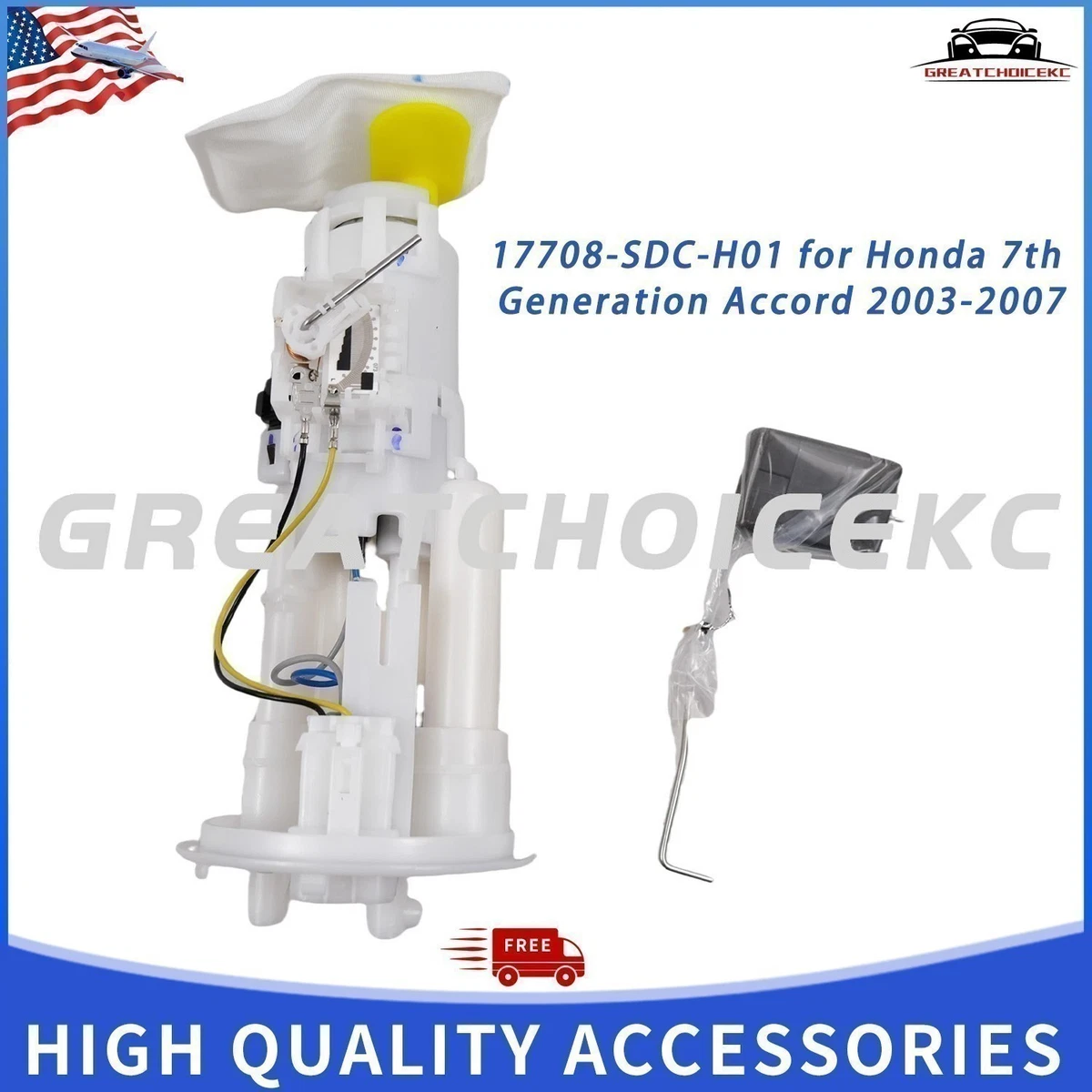 1pc Fuel Pump Assembly For Honda 7th Generation Accord 2003-07