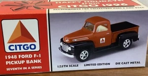 CITGO 1948 FORD F-1 PICKUP BANK 1/25 SCALE DIE CAST METAL LIMIT EDITION NIB MINT - Bild 1 von 12