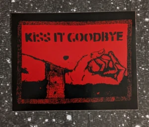 Kiss it Goodbye Adesivo vinile impermeabile 4x2" - Deadguy Botch Rorschach 108 - Foto 1 di 4