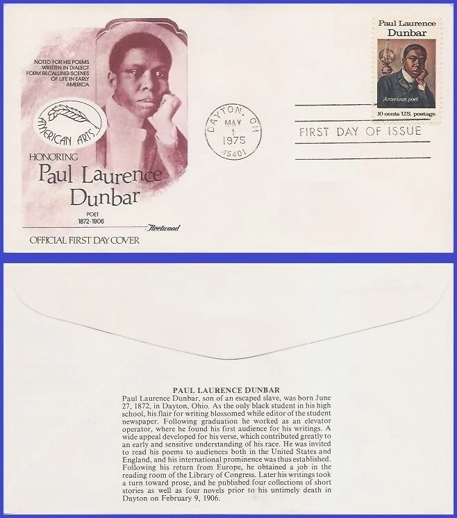 USA3 #1554 U/A FLEETWOOD FDC   Paul Laurence Dunbar Black Heritage - Image 1 of 1