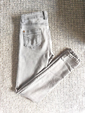 Denim & Co Super Skinny Womens Light Grey Soft Stretch Jeans size 8 long leg