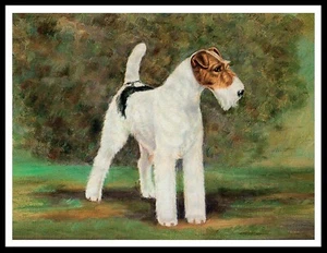 WIRE FOX TERRIER LOVELY VINTAGE STYLE DOG ART PRINT POSTER - Photo 1 sur 1