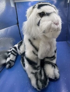 Peluche suave de tigre de Bengala blanco a rayas Lucky Plush Toys Inc. - Imagen 1 de 17
