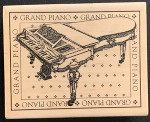 Stampington & Co Medium Grand Piano Rubber Stamp - Picture 1 of 4
