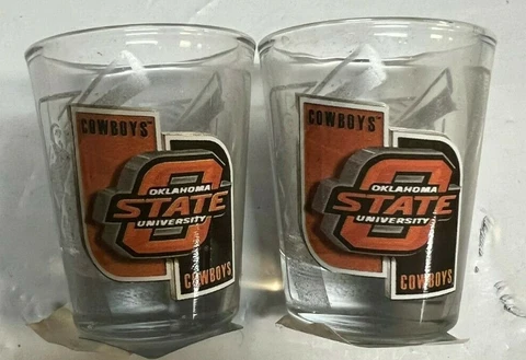 Oklahoma State Cowboys NCAA HI-DEF 2oz Shot Glass Set of 2 Cover