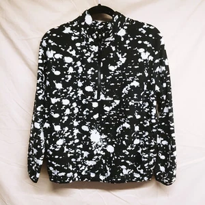 Athletic Works Womens Size XXL (18) Black Patterned Fleece 1/4 Zip Jacket - Picture 1 of 19
