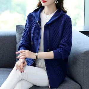 New Sweater Women's Spring Wear Knitted Women's Short Sweater Coat - Foto 1 di 29