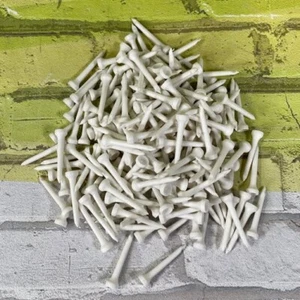 200 Plastic Golf Tees 2 1/8" White Unbranded Loose Bulk - Picture 1 of 3