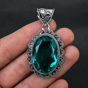 Apatite Gemstone 925 Sterling Silver Pendant Handmade Fine Jewelry Gift For - Picture 1 of 4