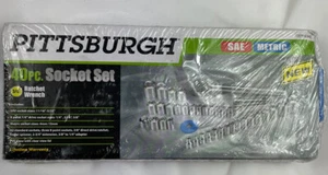 40 PC Socket Set 3/8 Wrench Pittsburgh Tool SAE / METRIC BRAND NEW - Picture 1 of 3