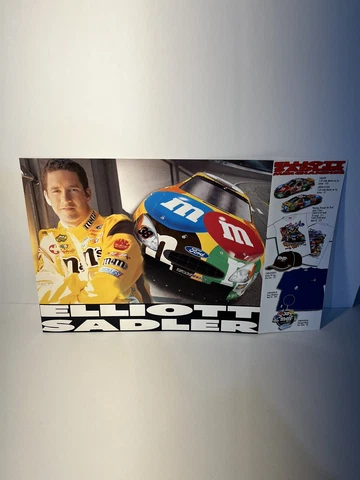 nascar postcard, Elliott Sadler, #38,M and M’s, Robert Yates Ford 8x10 Cover