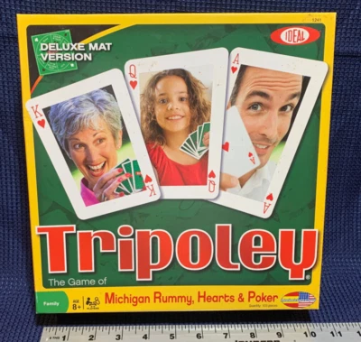 Tripoley Deluxe Version COMPLETE Ideal 2009 Rummy Hearts Poker Cards Free Ship - Image 1 of 4