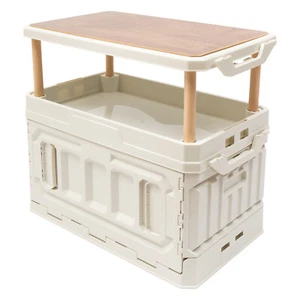 95L Folding Storage Box Outdoor Portable Camping Table For Trunks Study Rooms - Picture 1 of 24