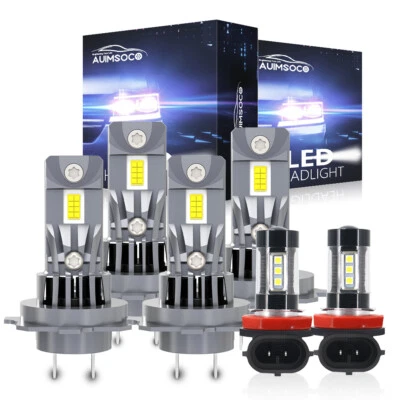 6PC LED Headlight + Fog Light Bulbs Kits For Mercedes-Benz E350 E320 E550 White - Image 1 of 4