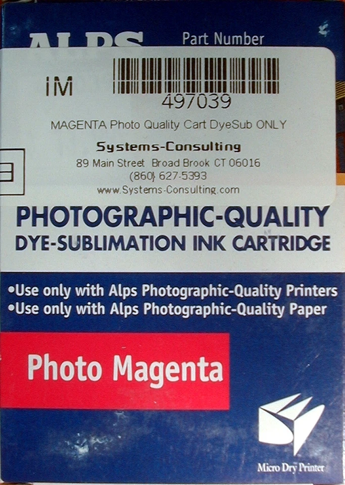 ALPS MAGENTA Photo Quality Cart DyeSub ONLY - Image 1 of 1
