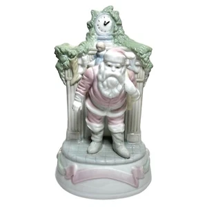 Holiday Classics 8" Handpainted Wind Up Music Santa Christmas Tablepiece Vintage - Picture 1 of 8