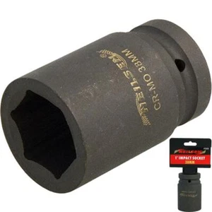 Neilsen 1" Drive Standard Deep Square Metric Single Impact Socket 38mm - Picture 1 of 3
