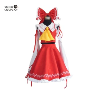 Anime Touhou Project Hakurei Reimu Dress Uniform Suit Halloween Cosplay Costume - Picture 1 of 4