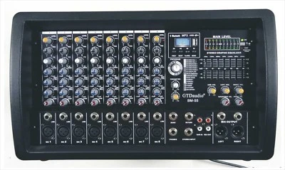4500 Watts 8 Channel Professional Powered Mixer power mixing Amplifier Amp BM55 - Image 1 of 4